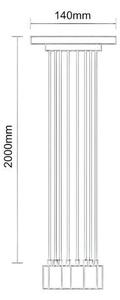 Napájecí kabel 6xE27/60W/230V pavouk černá