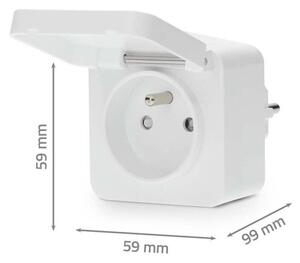 Nedis ZBPO130EWT -Chytrá zásuvka Smartlife 3680W/230V/ Typ E/16A Wi-Fi Tuya IP44