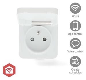 Nedis ZBPO130EWT -Chytrá zásuvka Smartlife 3680W/230V/ Typ E/16A Wi-Fi Tuya IP44