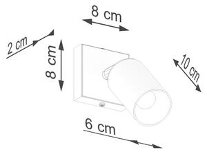 Sollux SL.1374 - Nástěnné bodové svítidlo WINX 1xGU10/10W/230V černá/měď