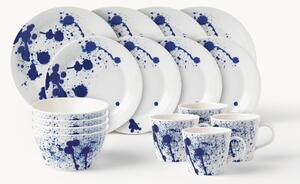 Sada porcelánového nádobí Pacific Blue, pro 4 osoby (16 dílů)