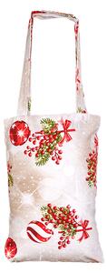 Tegatex Vánoční látková taška větvičky s baňkami 30*40 cm