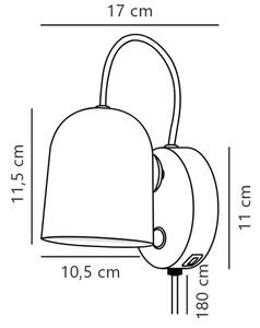 DFTP by Nordlux - Nástěnné bodové svítidlo ANGLE 1xGU10/25W/230V černá