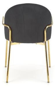 Jídelní židle SCK-500 béžová/zlatá/černá