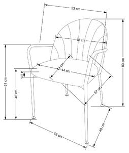 Jídelní židle SCK-500 béžová/zlatá/černá
