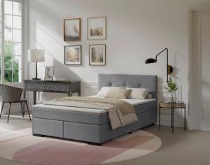 POSTEL BOXSPRING, 120/200 cm, světle šedá P & B - Jednolůžkové postele, Online Only