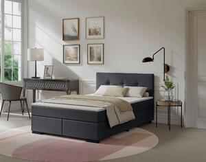 POSTEL BOXSPRING, 120/200 cm, antracitová MID.YOU - Jednolůžkové postele, Online Only