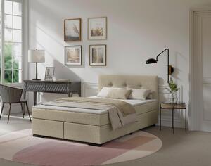 POSTEL BOXSPRING, 120/200 cm, béžová MID.YOU - Jednolůžkové postele, Online Only