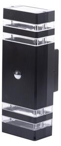 Venkovní nástěnné svítidlo se senzorem BREZZA 2xGU10/35W/230V IP65