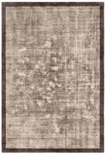 Černý koberec Ife Border Charcoal Silver Rozměry: 160x160 cm
