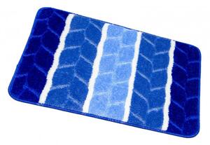 Koupelnový kobereček FANO modrý, pruhy
