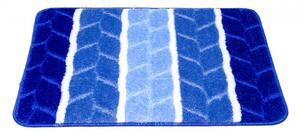 Koupelnový kobereček FANO modrý, pruhy