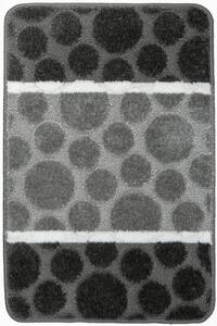 Koupelnový kobereček SIENA šedý, tečky / pruhy