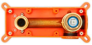 Rea Lungo Long, podomítková umyvadlová baterie + BOX, zlatá matná, REA-B4109