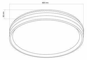 LED Stmívatelné stropní svítidlo BARBARA LED/72W/230V 3000-6000K + DO