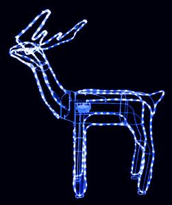 Venkovní vánoční LED svítící sob s pohyblivou hlavou, 96x106cm, různé barvy na výběr Barva: Modrá