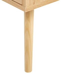 Ratanový noční stolek se 2 zásuvkami světlé dřevo PEROTE