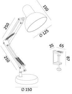 Stolní lampa AURIQ 1xE27/60W/230V černá