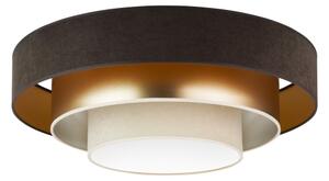 Duolla - LED Stropní svítidlo LUNETA LED/26W/230V pr. 60 cm 4000K hnědá/zlatá