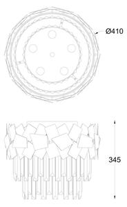 Brilagi - LED Křišťálové stropní svítidlo MIRAGE 5xE14/40W/230V