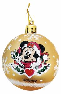 1136 Vánoční koule Minnie Mouse Lucky Zlatá 6 kusů Plastické (Ø 8 cm)