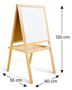 Allboards dětská oboustranná tabule - křídový a magnetický povrch 120 cm,KIDS-EASEL01