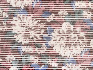 Koupelnová pěnová rohož / předložka PRO-054 Velké květy na hnědofialovém - metráž šířka 65 cm