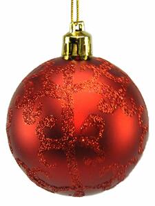 BigBuy Christmas Vánoční koule Červený Plastické 6 x 6 x 6 cm (12 kusů)