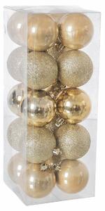 BigBuy Christmas Vánoční koule Zlatá Plastické 6 x 6 x 6 cm (20 Kusy) (20 kusů)