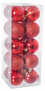 BigBuy Christmas Vánoční koule Červený Plastické 6 x 6 x 6 cm (20 kusů)