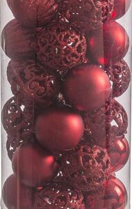 BigBuy Christmas Vánoční koule Červený Plastické 5 x 5 x 5 cm (30 kusů)