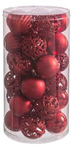 2249 Vánoční koule Červený Plastické 5 x 5 x 5 cm (30 kusů)