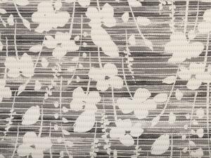 Koupelnová pěnová rohož / předložka PRO-061 Květiny na šedém - metráž šířka 65 cm