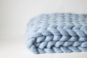 Pletená deka - ledově modrá Pro tebe