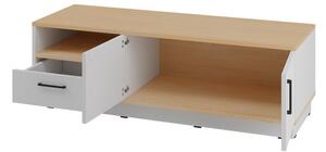 TV skříňka/stolek Maryann MR08, Barva dřeva: bílá lux / dub sušenkově hnědý + bílá lux Mirjan24 5903211166686
