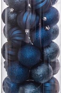 BigBuy Christmas Vánoční koule Modrý Plastické 6 x 6 x 6 cm (30 kusů)