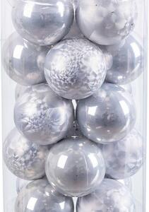 BigBuy Christmas Vánoční koule Stříbřitý Plastické 6 x 6 x 6 cm (20 kusů)
