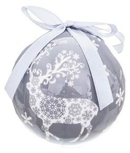 BigBuy Christmas Vánoční koule Stříbřitý Stříbro Papír Polyfoam Jelen 7,5 x 7,5 x 7,5 cm (14 kusů)