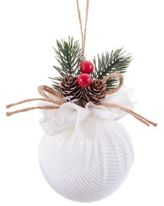 BigBuy Christmas Vánoční koule Bílý Vícebarevný Manšestr Foam 6 x 6 x 6 cm (8 kusů)