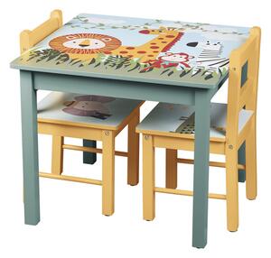 LIVARNO home Dětský stůl se 2 židličkami Safari (100367730)
