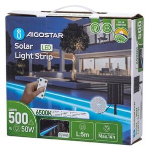 Aigostar - LED Stmívatelný solární pásek LED/5W/3,2V 5 m 6500K IP65 + DO