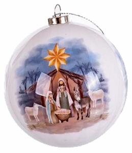 BigBuy Christmas Vánoční koule Vícebarevný Papír Polyfoam Narození/Betlém 7,5 x 7,5 x 7,5 cm (14 kusů)