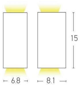 Zambelis E122 - Venkovní nástěnné svítidlo 2xGU10/15W/230V IP54 antracit
