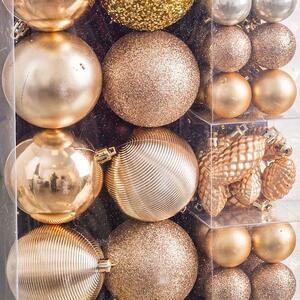 BigBuy Christmas Vánoční koule Zlatá (50 kusů)