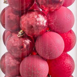 BigBuy Christmas Vánoční koule Červený Plastické 6 x 6 x 6 cm (40 kusů)