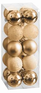 BigBuy Christmas Vánoční koule Zlatá 5 x 5 x 5 cm (20 kusů)