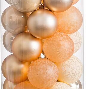 BigBuy Christmas Vánoční koule Zlatá 6 x 6 x 6 cm (40 kusů)