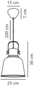Nordlux - Lustr na lanku ADRIAN 1xE27/40W/230V pr. 25 cm antracit