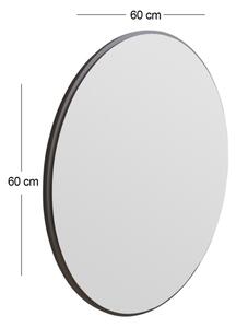 Nástěnné zrcadlo OZZE pr. 60 cm černá