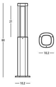 Zambelis E355 - LED Venkovní lampa LED/7W/230V 3000K IP54 antracit